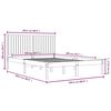 vidaXL Cadre de lit sans matelas 200x200 cm bois massif de pin
