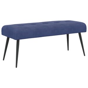 vidaXL Banc avec capitonnage bouton Bleu police 110 x 40 x 46 cm