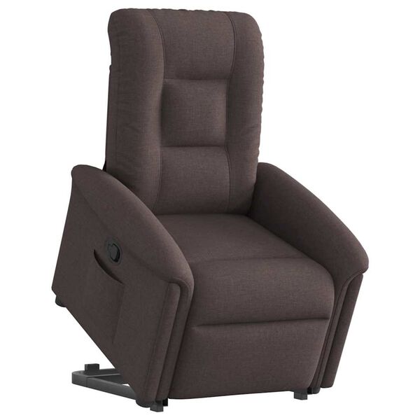 vidaXL Fauteuil inclinable marron fonc&eacute; tissu