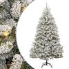 vidaXL Sapin de No&euml;l artificiel Vert et blanc 270 cm PVC et m&eacute;tal