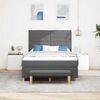 vidaXL Lit &agrave; ressorts avec matelas Gris fonc&eacute; 160 x 200 cm tissu
