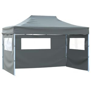 vidaXL Tente pliable avec 3 parois 431x291x315 cm Anthracite