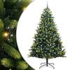 vidaXL Arbre de No&euml;l artificiel en silicone flexible 300 LEDs Vert