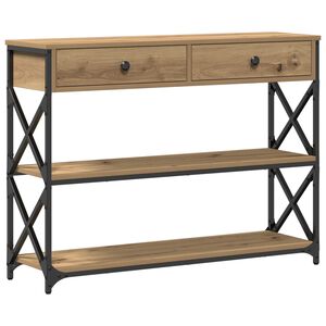 vidaXL Table Console ch&ecirc;ne artisanal 100 x 28 x 75 cm