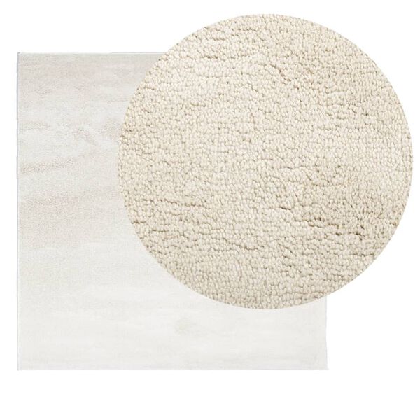 vidaXL Tapis OVIEDO &agrave; poils courts beige 160x160 cm
