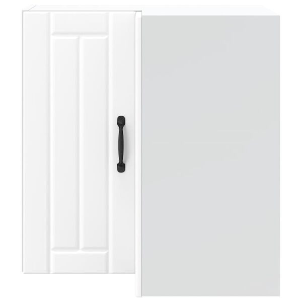 vidaXL Armoire d'angle murale de cuisine Lucca blanc bois d'ing&eacute;nierie