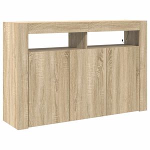 vidaXL Buffet Ch&ecirc;ne Sonoma 116 x 30 x 75 cm Bois d'ing&eacute;nierie
