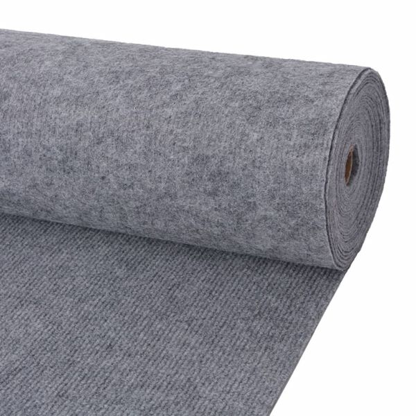 vidaXL Tapis stri&eacute; pour exposition 1,2x20 m Gris