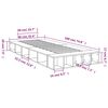 vidaXL Cadre de lit sans matelas ch&ecirc;ne marron 90x190 cm