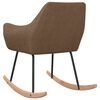 vidaXL Chaise &agrave; bascule Marron Tissu