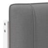 vidaXL T&ecirc;te de lit capitonn&eacute;e Blanc et gris clair 90 cm Pin massif