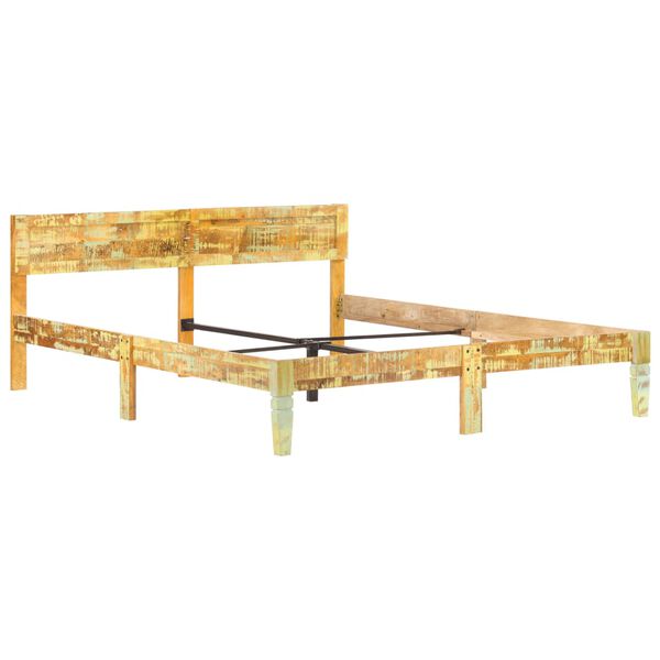 vidaXL Cadre de lit bois de r&eacute;cup&eacute;ration massif 160x200 cm