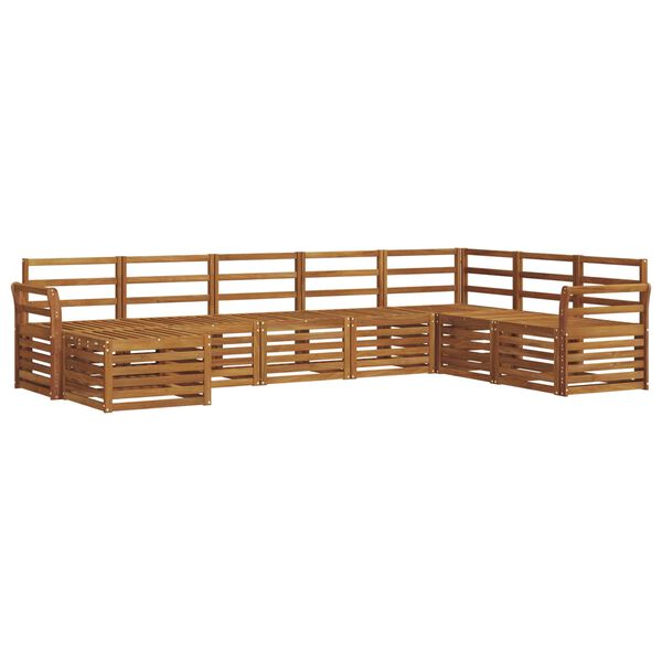 vidaXL Ensembles de canap&eacute;s 8 pcs Naturel Bois d'Acacia Massif