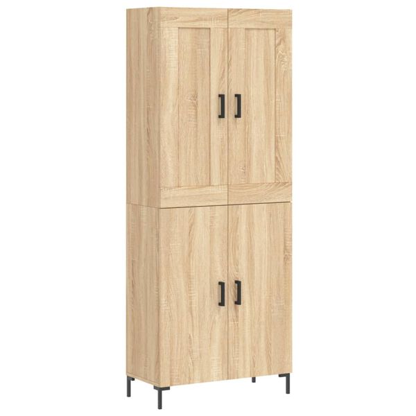 vidaXL Buffet haut Ch&ecirc;ne sonoma 69,5x34x180 cm Bois d'ing&eacute;nierie