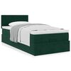 vidaXL Cadre de lit ottoman avec matelas vert fonc&eacute; 80x200 cm velours