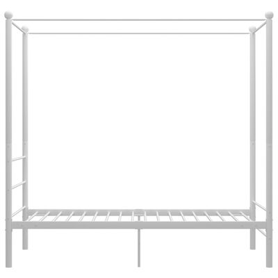 vidaXL Cadre de lit à baldaquin sans matelas blanc métal 90x200 cm