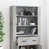 vidaXL Buffet haut Gris b&eacute;ton Bois d'ing&eacute;nierie
