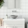 vidaXL Lavabo de salle de bain Céramique Gris clair Rond