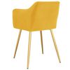 vidaXL Chaises &agrave; manger lot de 4 jaune velours