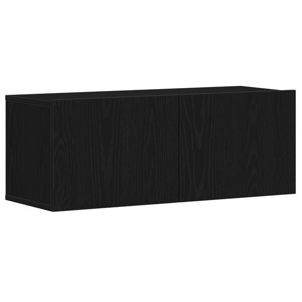 vidaXL Ensemble meuble TV 3 pcs Ch&ecirc;ne noir 130,5 x 30 x 140 cm