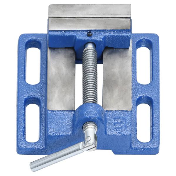 vidaXL &Eacute;tau pour perceuse &agrave; colonne bleu 76 mm fonte