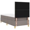 vidaXL Lit &agrave; ressort LED avec matelas Taupe 90 x 190 cm tissu