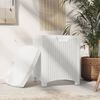 vidaXL Bo&icirc;te de rangement de jardin 39x39x46 cm Rotin PP Blanc