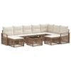 vidaXL Ensemble de canap&eacute; de jardin 10 pcs Beige polyrotin