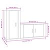 vidaXL Ensemble de meubles TV 2 pcs Ch&ecirc;ne marron Bois d'ing&eacute;nierie