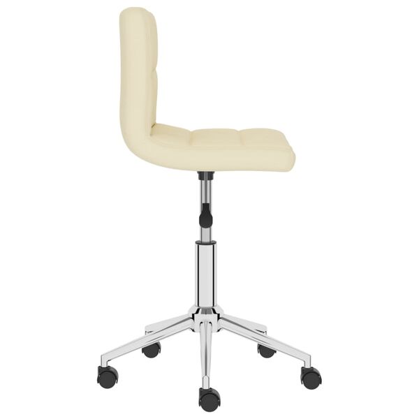 vidaXL Chaises pivotantes &agrave; manger lot de 4 Cr&egrave;me Tissu