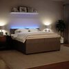 vidaXL Sommier &agrave; lattes de lit et matelas Gris clair 200x200cm Velours