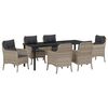 vidaXL Ensemble de salle &agrave; manger pour jardin 7 pc Gris clair