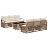 vidaXL Ensemble de canap&eacute; de jardin 7 pc Beige et blanc cr&egrave;me