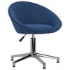 vidaXL Chaises pivotantes &agrave; manger lot de 4 bleu tissu