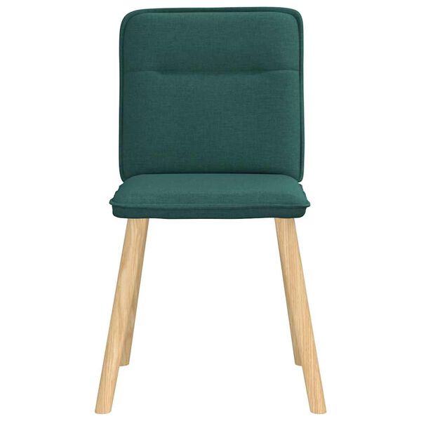 vidaXL Chaises &agrave; manger lot de 6 vert fonc&eacute; tissu