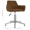 vidaXL Chaises pivotantes &agrave; manger lot de 2 Marron Velours