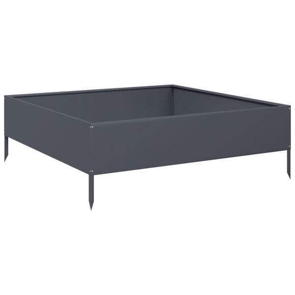 vidaXL Lit sur&eacute;lev&eacute; de jardin anthracite 100x100x33,5 cm acier