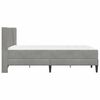 vidaXL Cadre de lit avec matelas Gris clair 140 x 200 cm Velours