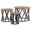 vidaXL Table d'appoint empilable 3 pcs Ch&ecirc;ne artisanal 53 x 53 x 40 cm