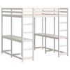 vidaXL Lit superpos&eacute; et bureau et &eacute;chelle 180x200cm bois de pin massif