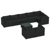 vidaXL Salon de jardin 9 pcs avec coussins Noir R&eacute;sine tress&eacute;e