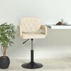 vidaXL Chaise pivotante de salle &agrave; manger Cr&egrave;me Tissu