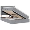 vidaXL Lit avec rangement et matelas Gris clair 140 x 190 cm Polyester