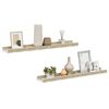 vidaXL &Eacute;tag&egrave;res murales 2 pcs blanc et ch&ecirc;ne sonoma 60x9x3 cm