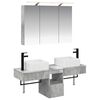 vidaXL Ensemble d'armoire de salle de bain 4 pc Gris b&eacute;ton