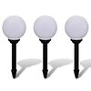 vidaXL Lampes d'all&eacute;e &agrave; LED 3 pcs 20 cm avec piquet de sol