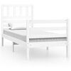 vidaXL Cadre de lit sans matelas blanc bois massif 100x200 cm