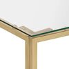 vidaXL Table basse dor&eacute; acier inoxydable et verre tremp&eacute;