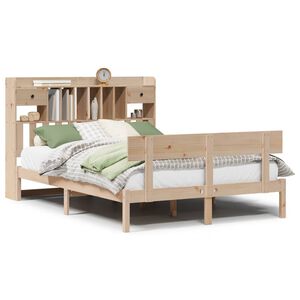 vidaXL Lit biblioth&egrave;que sans matelas 140x190 cm bois de pin massif