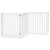 vidaXL Barri&egrave;re pour chien porte pliable 8panneaux blanc bois peuplier